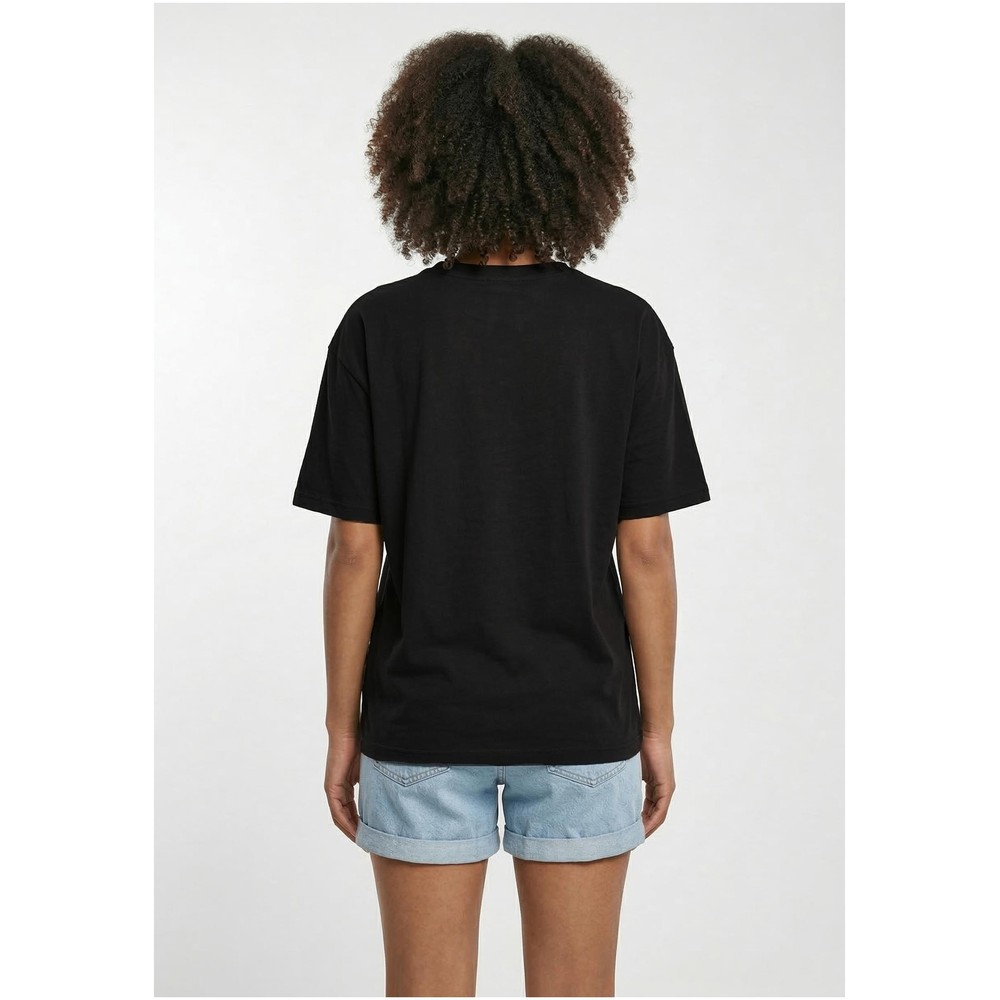 Urban Classics - Heart Logo Loose Dames Tshirt - Zwart